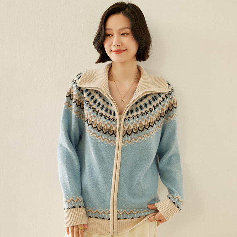 Wool Coat Peacoat - Kardigan Lengan Panjang 100 Persen Kasmir