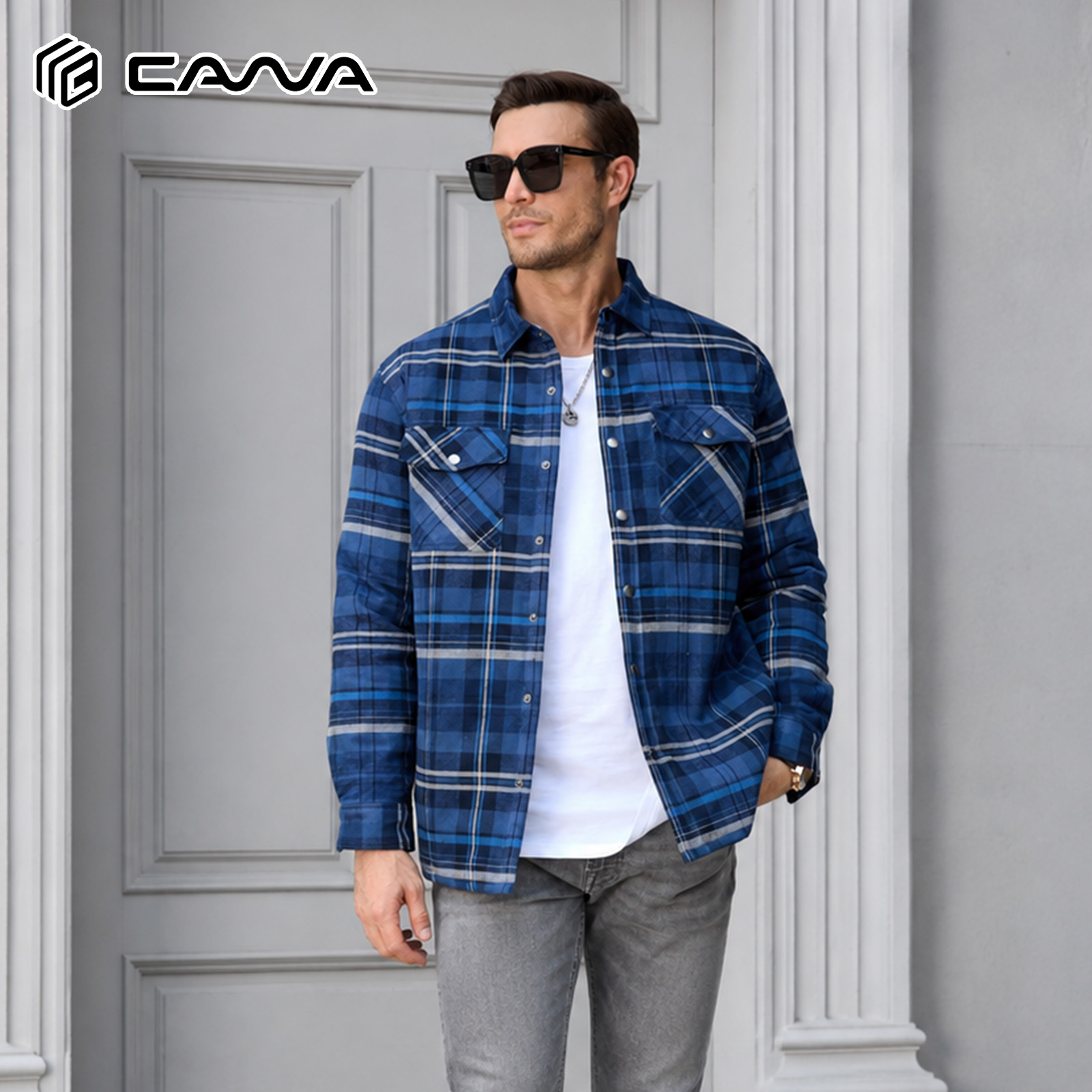 Flannel Shirt Lined - Jaket Kemeja Flanel Pria untuk Musim