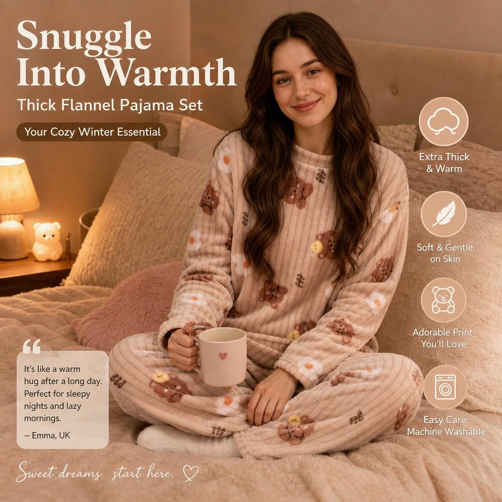 Piyama Wanita, Set Piyama Berb - Corduroy Pant Warm ulasan dan harga